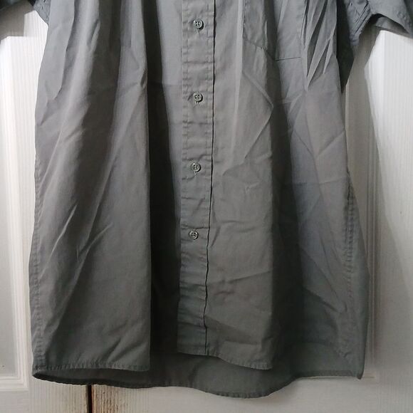 Bert Pulitzer Collector Edition light gray short sleeve button down shirt Sz 15 - Picture 2 of 8